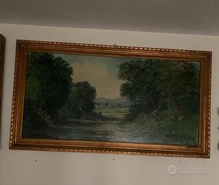 Dipinto antico olio su tela