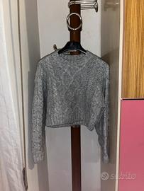 Maglione Donna Grigio Melange
