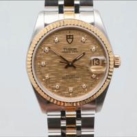 Tudor Prince Date 74033 34mm dial linen+brillanti