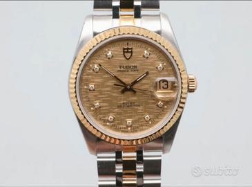 Tudor Prince Date 74033 34mm dial linen+brillanti