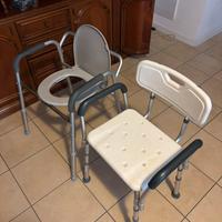 Sedia da water + sedia da doccia per anziani