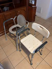 Sedia da water + sedia da doccia per anziani