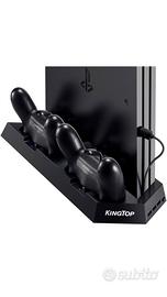 PS4 + stand con ventole + 2 joystick + giochi