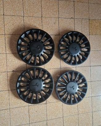 COPRI-CERCHI-COPPE-BORCHIE COL-NERO ORIG LANCIA Y