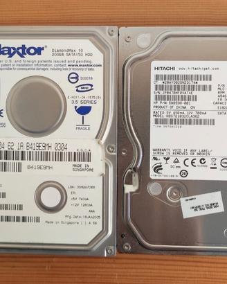 2 x Hard Disk 3,5 sata perfettamente funzionanti 