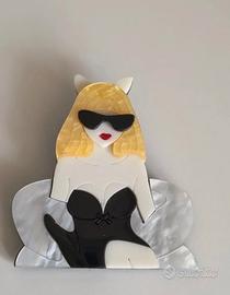 Spilla donna Lady Glamour pin-up retrò