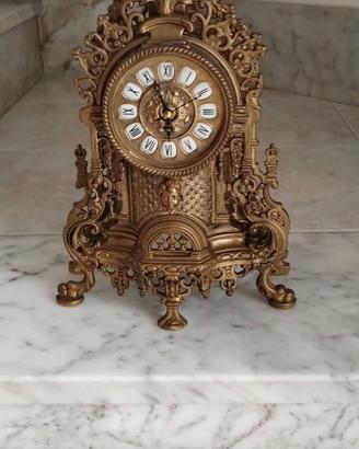 OROLOGIO BRONZO  STILE BAROCCO MECCANISMO A PILA