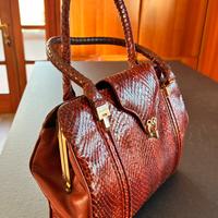Borsa in pitone rosso vintage