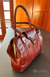 Borsa in pitone rosso vintage