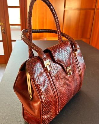 Borsa in pitone rosso vintage