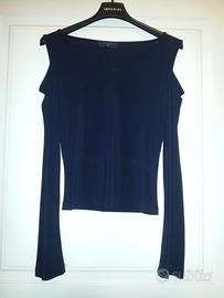 1MagliettaNuovaLeggeraElasticizzataNeraMadeInItaly