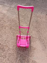 carrello per zaino rosa