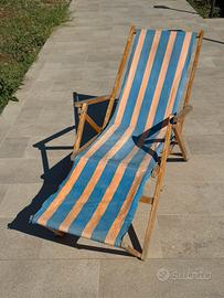 Sdraio Legno anni 60 Vintage Modernariato a Righe