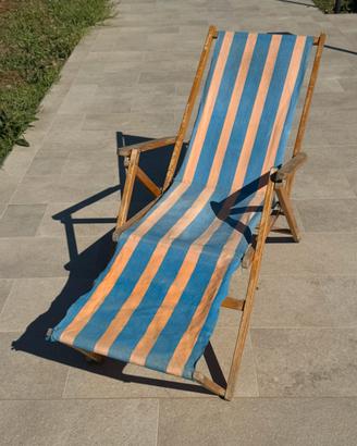 Sdraio Legno anni 60 Vintage Modernariato a Righe