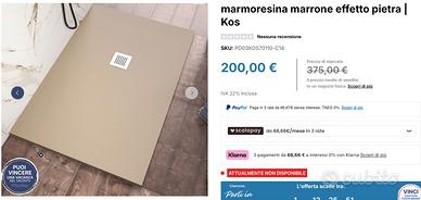 PIATTO DOCCIA in marmoresina effetto pietra