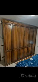 Armadio 6 ante in legno massello stile classico