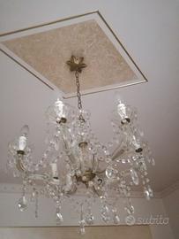 Lampadario completo di 2 Abat-Jour