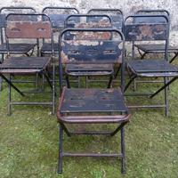 SEDIE FERRO PIEGHEVOLI VINTAGE
