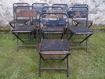 SEDIE FERRO PIEGHEVOLI VINTAGE