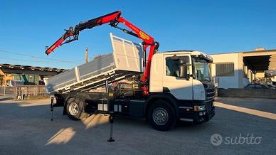 Scania P280 euro 6 con Gru e Ribaltabile