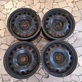 4 - CERCHI IN LAMIERA PEUGEOT 7X17 5X108 ET42 CB 6