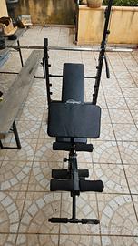 Panca multifunzione palestra + kit pesi e manubri