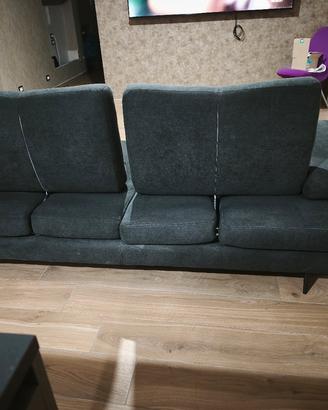 divano cubo rosso, antracite , tessuto 