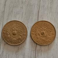 N.2 Monete 200 lire 180°Anniv. Arma Carabinieri