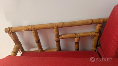 Divano vintage in bamboo