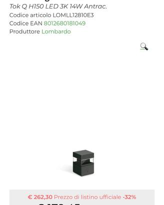 Lampione Led Lombardo