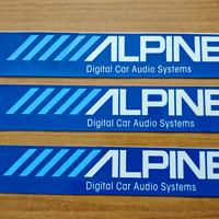 Lotto 3 adesivi ALPINE Digital car audio 