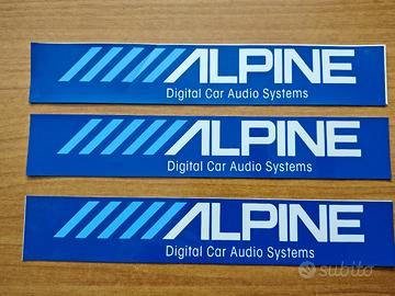 Lotto 3 adesivi ALPINE Digital car audio 