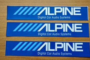 Lotto 3 adesivi ALPINE Digital car audio 