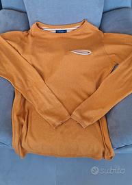 Maglione cotone uomo arancio Pull & Bear
