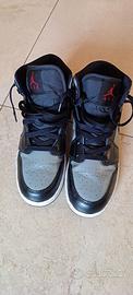 AIR JORDAN 1 MID NOIR GREY 40