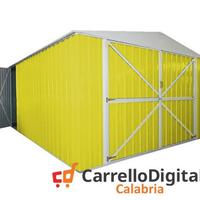 Box acciaio garage lamiera 360x600 giallo