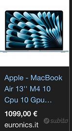 Macbook air 13 m4
