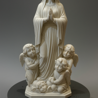 Statua Vergine Maria con Angeli - Madonna -