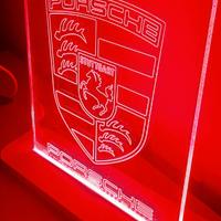 Insegna luminosa logo Porsche + scritta 911 in pvc