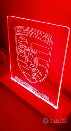 Insegna luminosa logo Porsche + scritta 911 in pvc