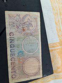 Banconota 500 lire di carta mercurio 1979