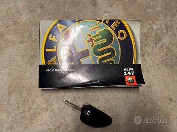 Chiave e Libretto manutenzione Alfa Romeo 147