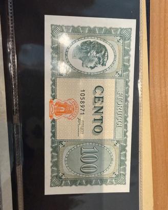 Miniassegno FIORUCCI banconota 100 lire