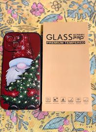 cover natalizia per iPhone 15 (non pro) e vetrini