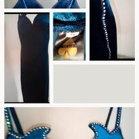 abito in VELLUTO BLU 