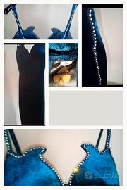 abito in VELLUTO BLU 