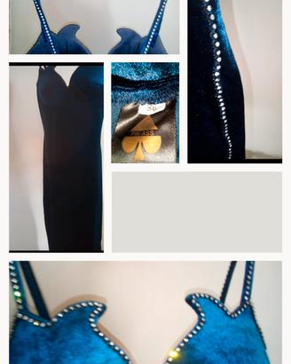 abito in VELLUTO BLU 