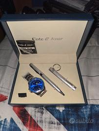 Set Uomo Cote d'Azur | Orologio Ghiera Blu