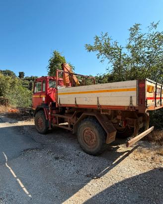 Autocarro LANCIA 75 CL 4x4 con gruetta