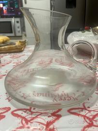 Elegante brocca decanter in vetro